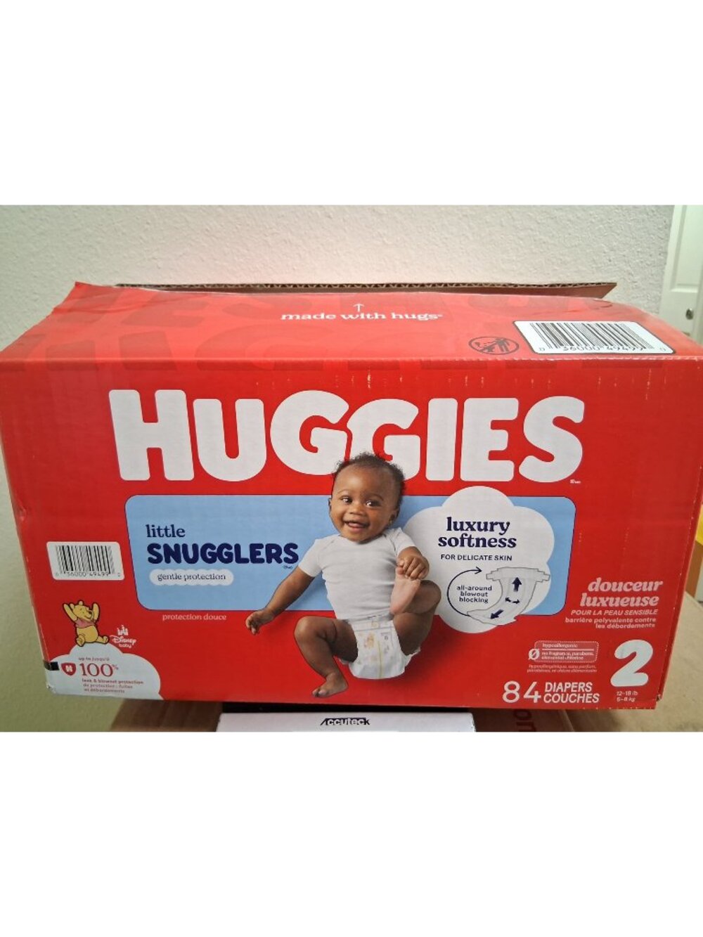 1/2 Case Huggies Little Snugglers Gentle Protection Diapers - Size 2 - 42ct